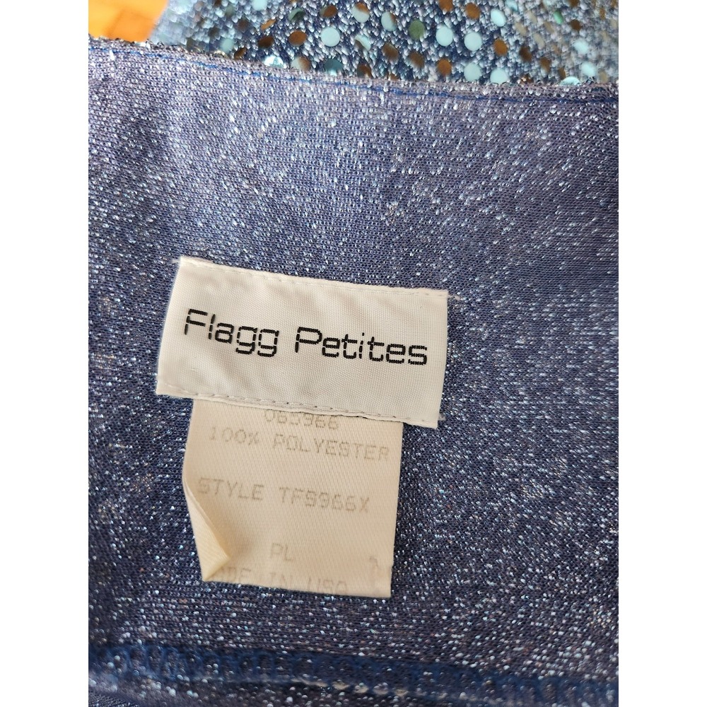 90s Blue Sequin Covered Jacket - image 4